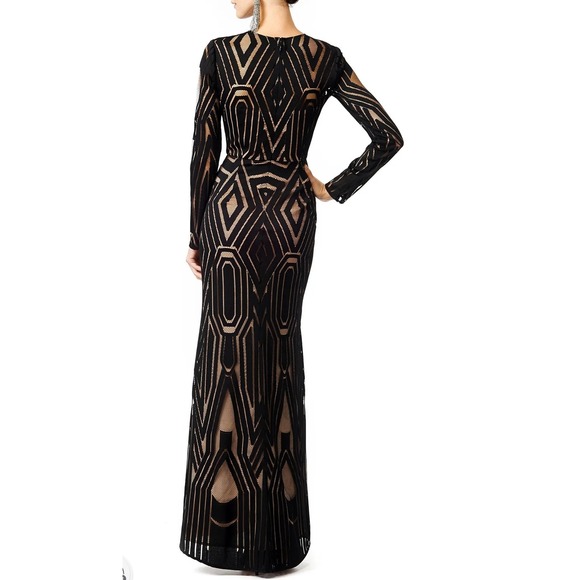 BCBGMaxAzria Veira Lace Formal Evening Gown 8 Romantic Statement Dress Runway - Picture 2 of 7